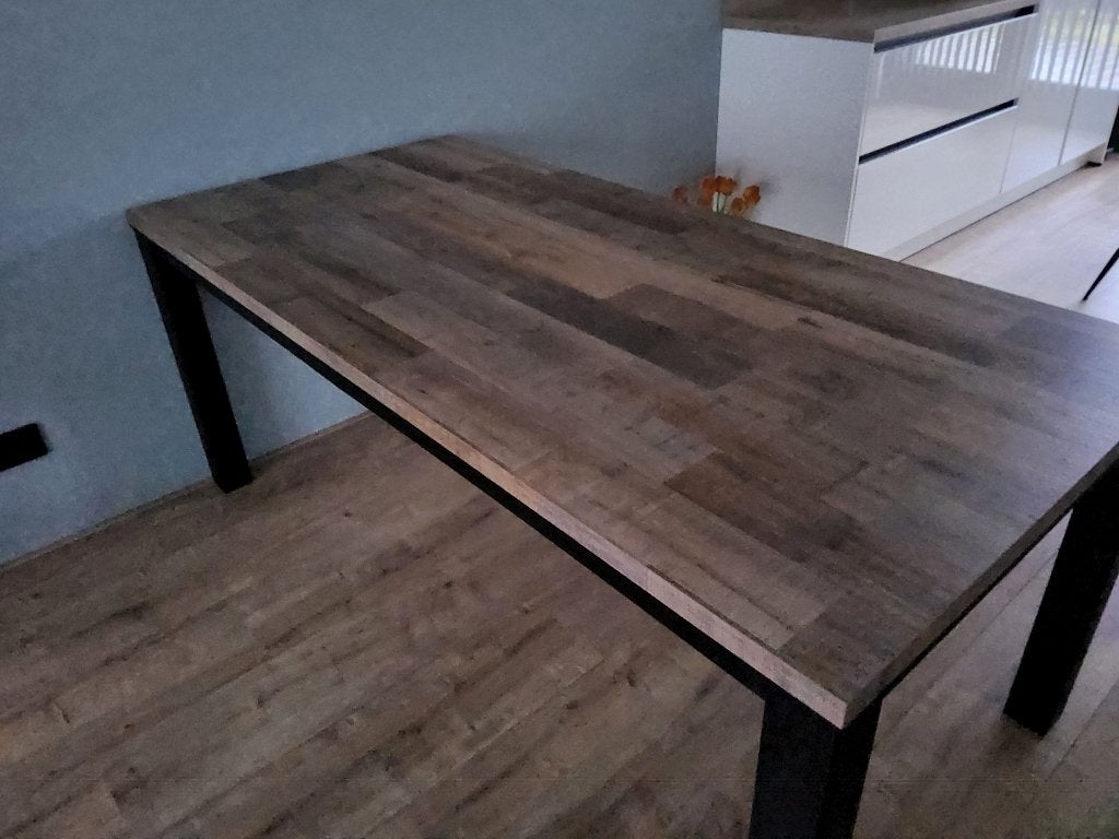 Eettafel / tafel van de Bommel 190 x 90 cm zgan, Huis en Inrichting, Ophalen, 50 tot 100 cm, Zo goed als nieuw, Vijf personen of meer