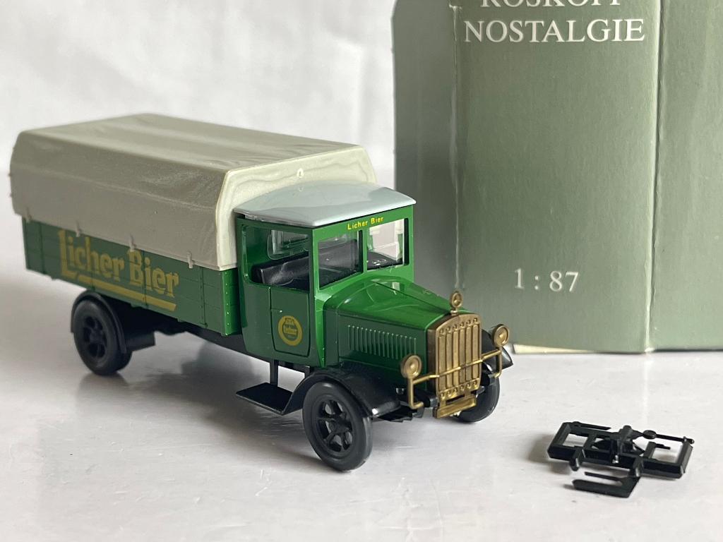 Roskopf Nostalgie: Mercedes-Benz L5 bakwagen "Licher Bier", Hobby en Vrije tijd, Modelauto's | 1:87, Ophalen of Verzenden, Zo goed als nieuw