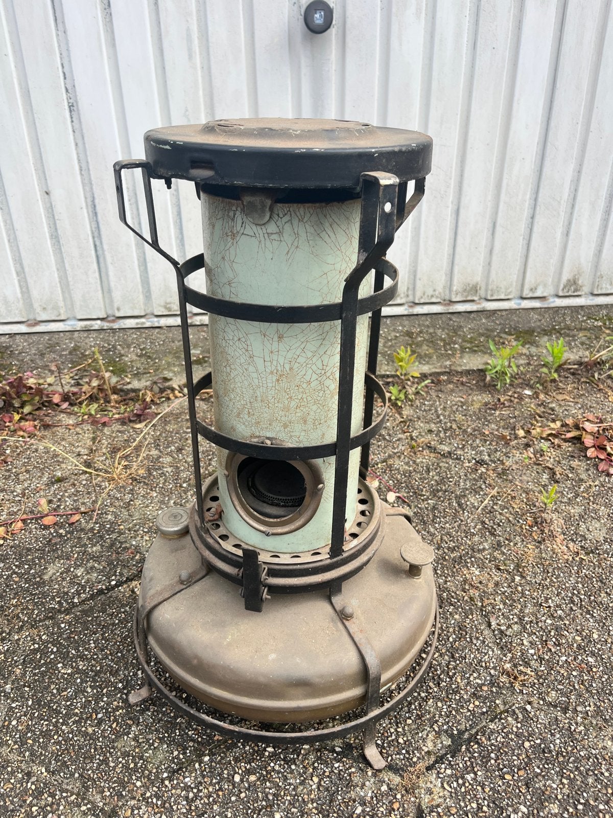 Engels jaren 60 petroleum kacheltje Vintage, Huis en Inrichting, Kachels, Ophalen, Gebruikt, Overige brandstoffen, Petroleumkachel