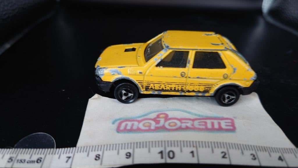Majorette Fiat Ritmo Abarth 2000 - Geel Speelgoedauto, Ophalen of Verzenden, Gebruikt, Auto, Majorette