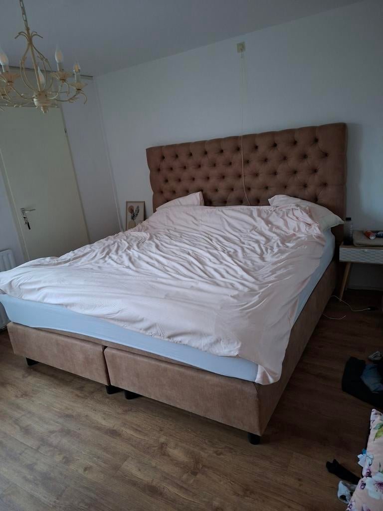 XXL Boxspring 200x200  extra groot, Huis en Inrichting, Slaapkamer | Boxsprings, Gebruikt, Overige maten, 200 cm, Tweepersoons