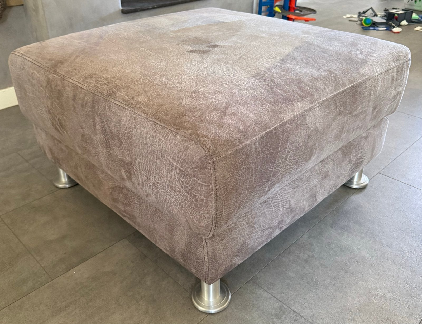 Grote vierkante poef/hocker - Gebruikt, Ophalen, Gebruikt, Vierkant, 75 tot 100 cm