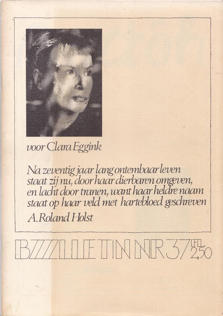 BZZLLETIN 37 – Clara Eggink e.a.– juni 1976, Verzenden, Nieuw, Overige typen