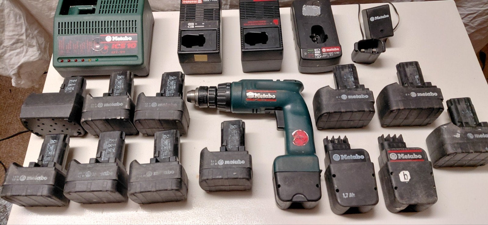 Partij Metabo opladers, acculader,s, accu's, schroefmachine, Ophalen of Verzenden, Boor- en Schroefmachine