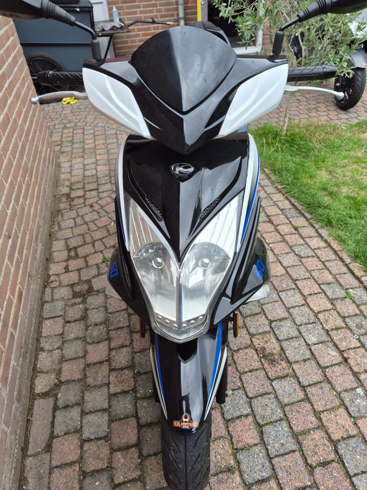 Kymco Super 8 Scooter - Zwart/Blauw, zo goed als nieuw, Ophalen of Verzenden, Zo goed als nieuw, Benzine, 50 cc