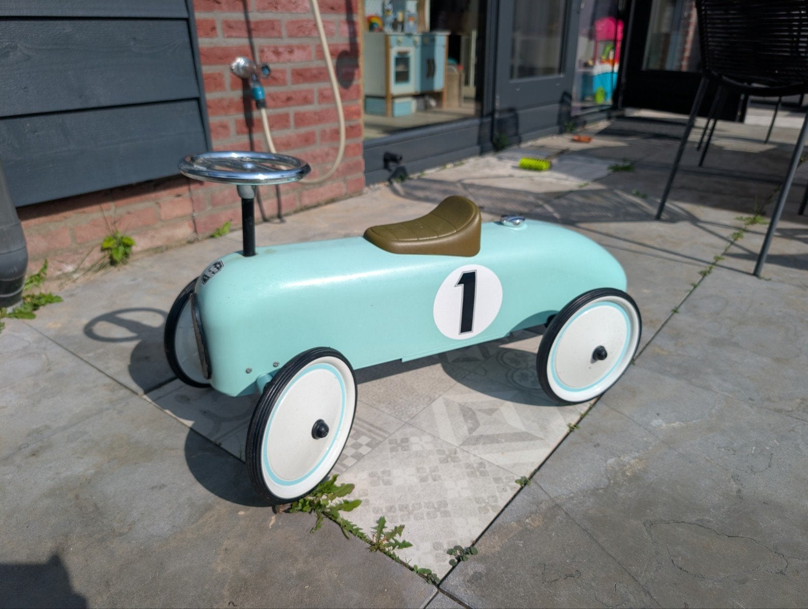 Retro Roller Colin loopauto mintgroen, Ophalen, Gebruikt