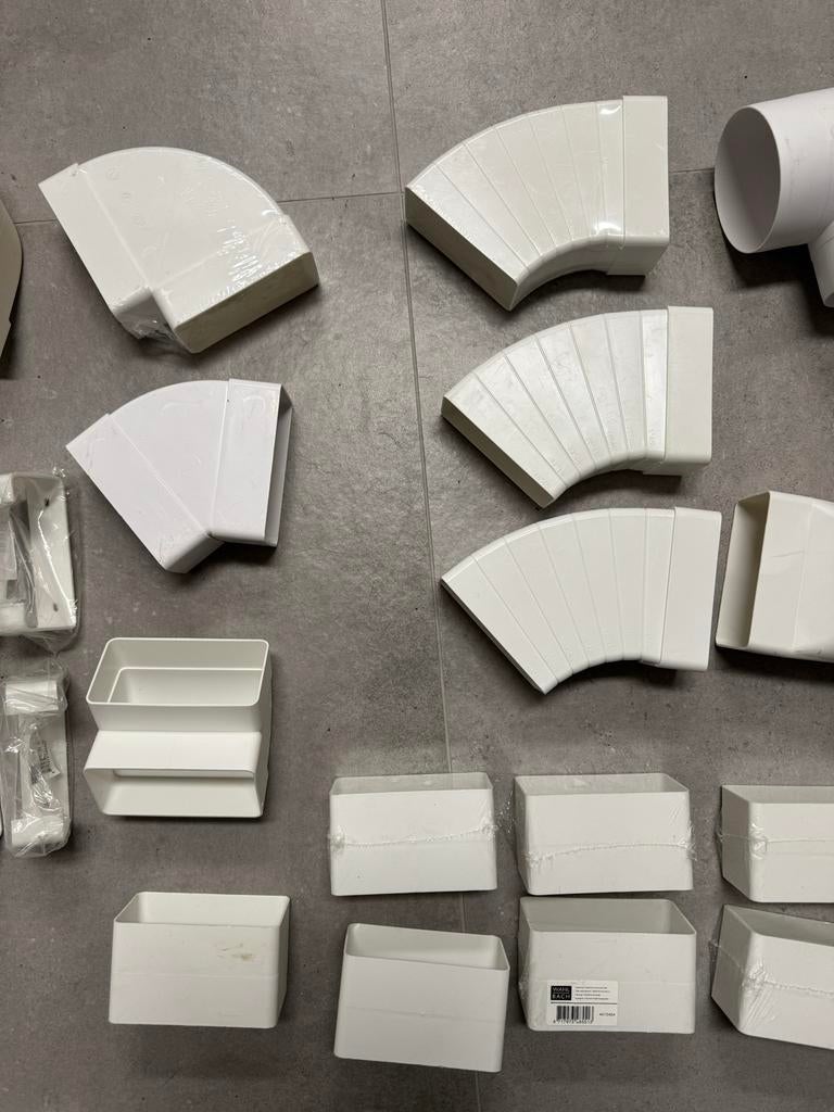 Diverse PVC afvoerbuizen/ventilatiekanalen en bochten, nieuw, Ophalen, Afvoer, Pvc, 60 tot 80 mm