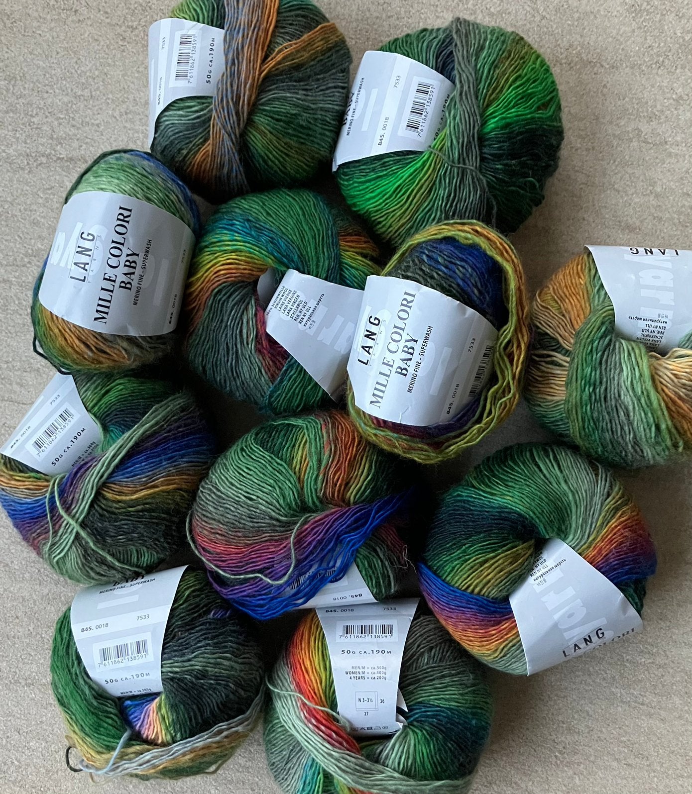 11 Lang Yarns Mille Colori Baby, kleur 0018, Ophalen of Verzenden, Nieuw, Breien of Haken, Patroon of Boek