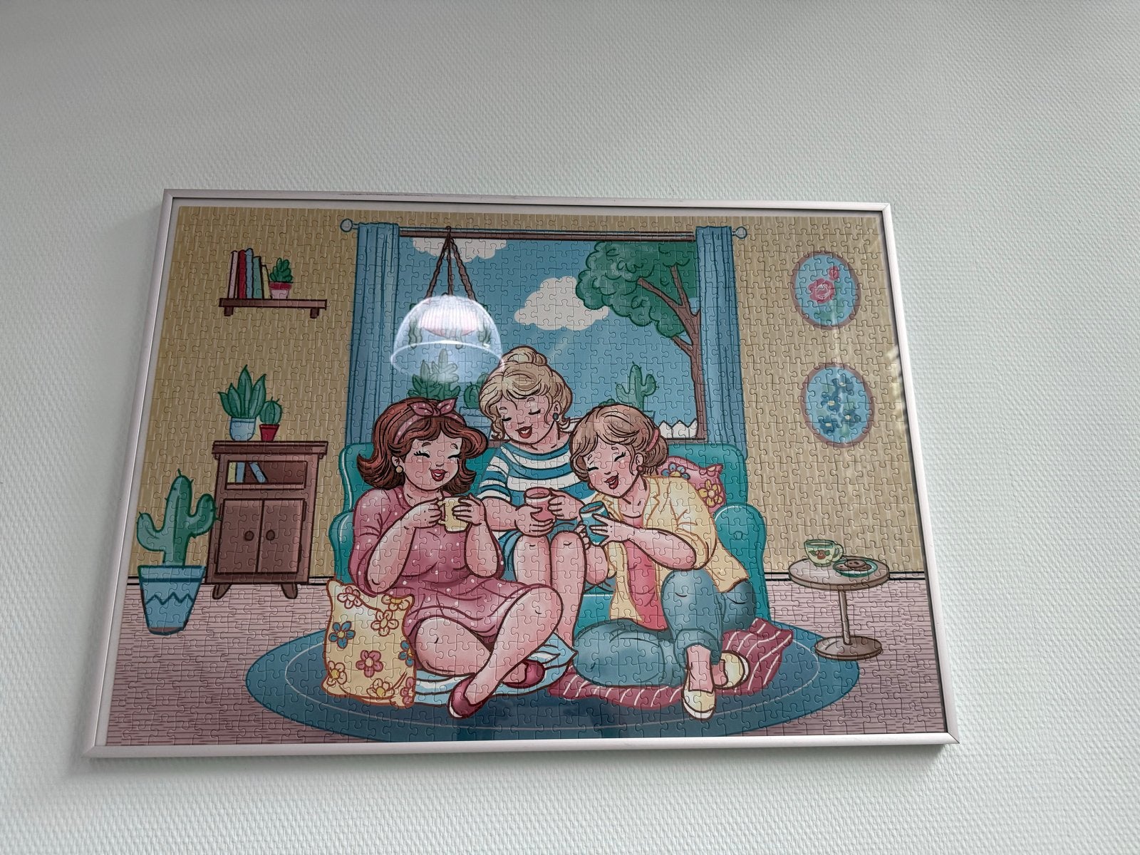 Puzzle with frame (not glue) - 1000 Stukjes, Ophalen, 500 t/m 1500 stukjes, Zo goed als nieuw, Legpuzzel