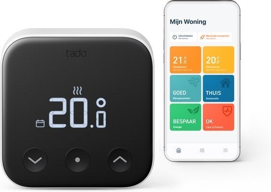 Tado X Draadloos Startpakket + 4x Slimme Radiatorknop X, Ophalen of Verzenden, Slimme thermostaat, Zo goed als nieuw