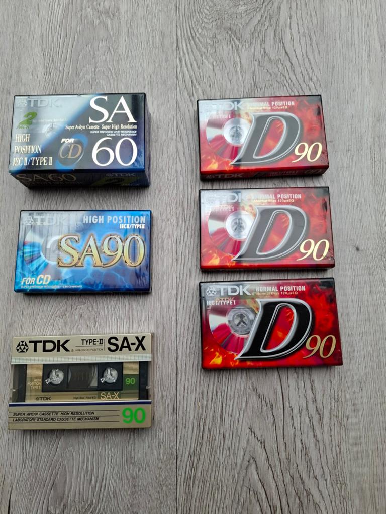 Te koop 7 onbespeelde cassettebandjes TDK, Cd's en Dvd's, Cassettebandjes, 2 t/m 25 bandjes, Overige genres, Ophalen of Verzenden