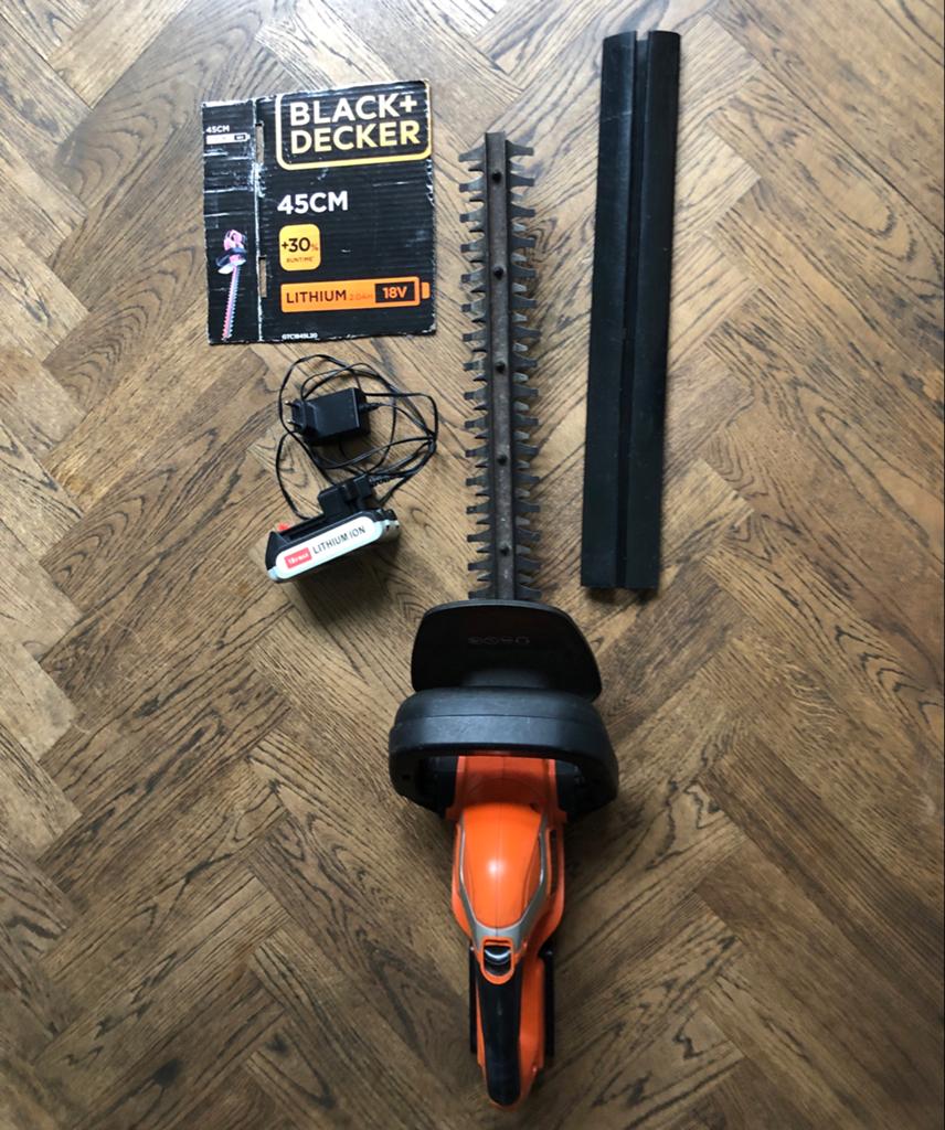Black+Decker Heggenschaar 45cm 18V Lithium, Ophalen, Gebruikt, Accu