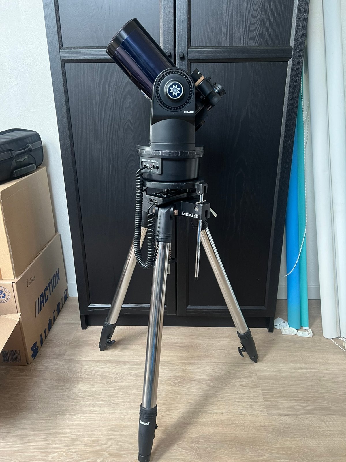 MEADE ETX-90 EC Telescoop met Autostar controller, Ophalen, Gebruikt, Lenzentelescoop (refractor), Met statief