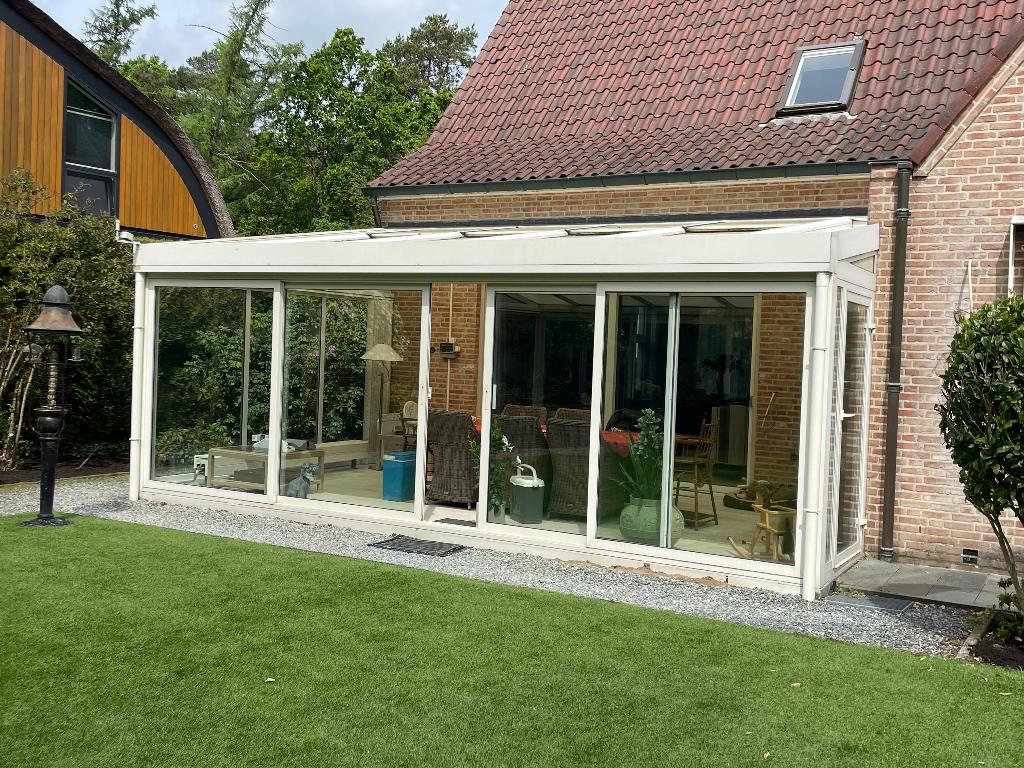 serre met elektrisch dak ( GRATIS ), Tuin en Terras, Overkappingen, Ophalen, Gebruikt, Serre