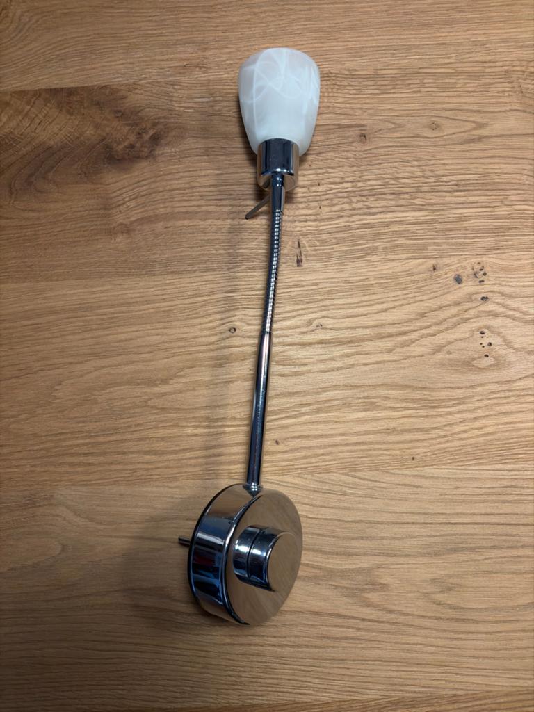 Dimbaar LED leeslampje met flexibele arm - Zilver, Huis en Inrichting, Ophalen of Verzenden, Zo goed als nieuw, Metaal