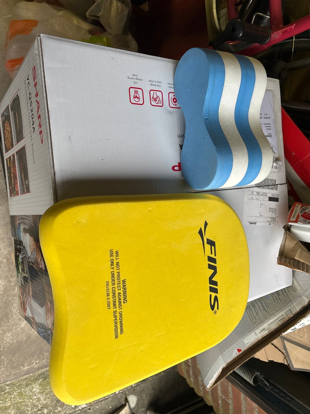 Zwemspullen: Finis zwemplank en pull buoy, Ophalen, Gebruikt
