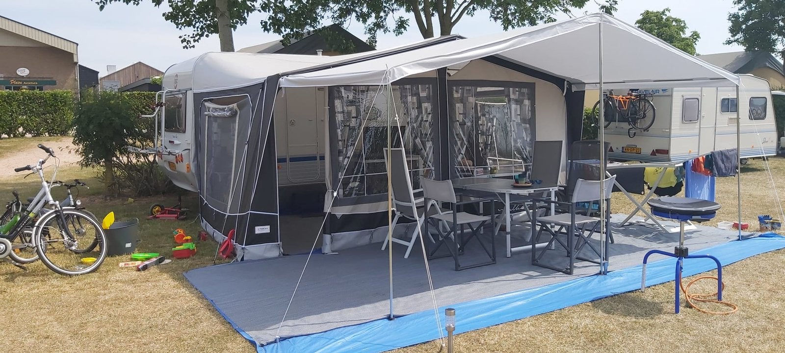 voorzonluifel Castel  van Walker te koop €300, Ophalen, Zo goed als nieuw, Ten Cate All Season 240g/m2, Walker Campingstyle
