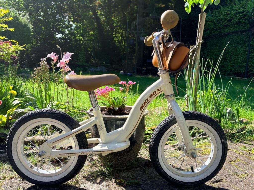 Stoere Bikloon loopfiets van Janod - Vintage look, Ophalen, Gebruikt, Loopfiets