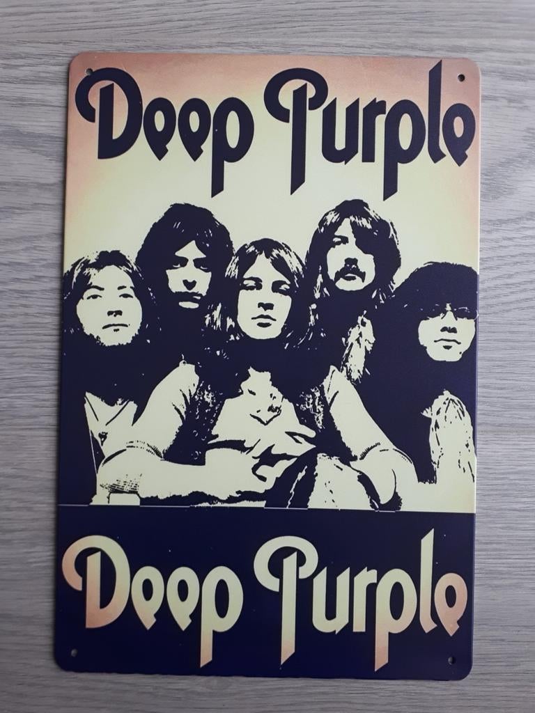 Deep Purple 20x30 cm Metalen Reclamebord, Verzamelen, Ophalen of Verzenden, Nieuw, Poster, Artwork of Schilderij