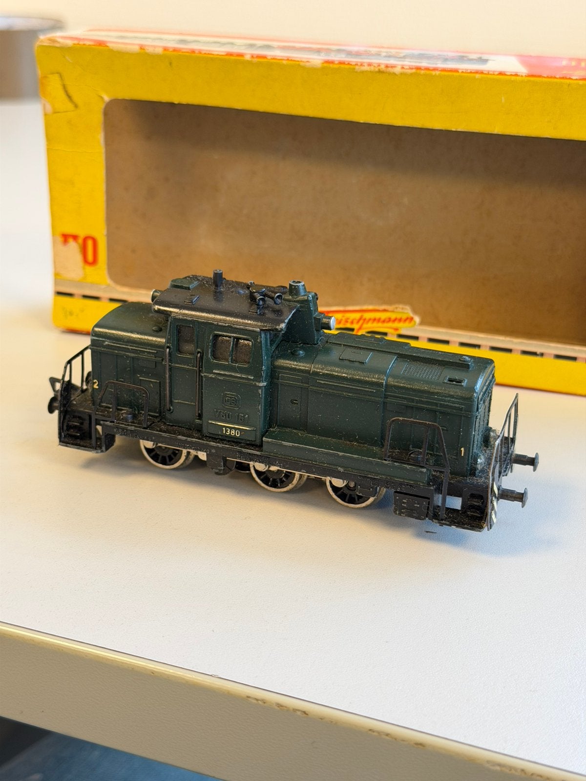 Fleischmann 1380 H0 HO Dieselloc loc locomotief V60 + Doos, Fleischmann, P, P, Ophalen of Verzenden