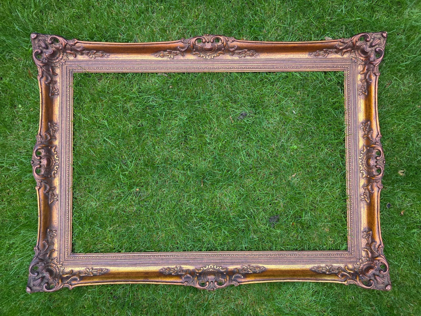 Grote Barok Houten Lijst, Gebruikt, 110 cm, Met sierrand, Ophalen of Verzenden