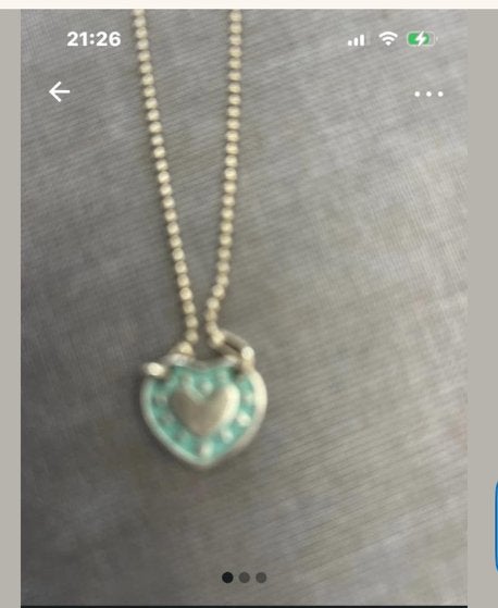 Ketting metTurqoois hartje, Sieraden, Tassen en Uiterlijk, Kettingen, Ophalen of Verzenden, Zo goed als nieuw, Zilver, Overige materialen