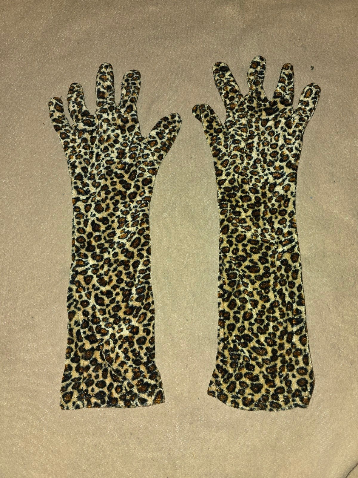 Lange luipaardprint handschoenen, Onbekend, Verzenden, Nieuw