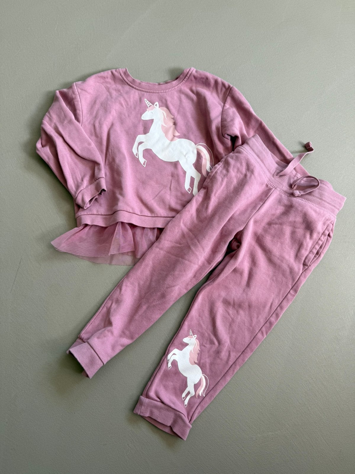 Unicorn set maat 98/104, Ophalen of Verzenden, Zo goed als nieuw, Meisje, Setje