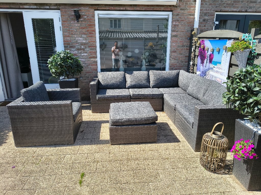 Loungeset Tuin, Tuin en Terras, Tuinsets en Loungesets, Ophalen, Gebruikt, 6 zitplaatsen, Bank