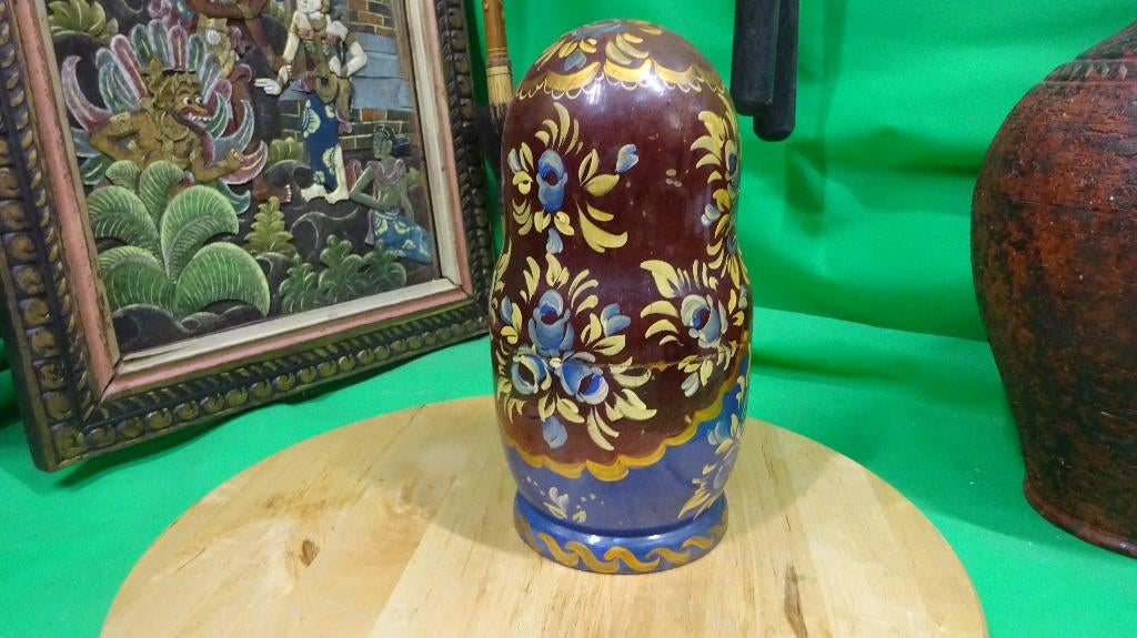 Handgeschilderde set van 9 matryoshka poppen., Gebruikt, ., Ophalen of Verzenden, .