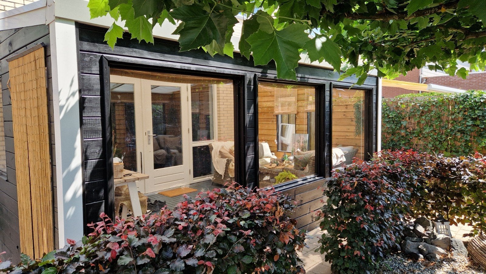 Veranda met aluninium frame, wind- en waterdicht, Ophalen, Overige materialen, 200 tot 400 cm, 3 ramen of meer