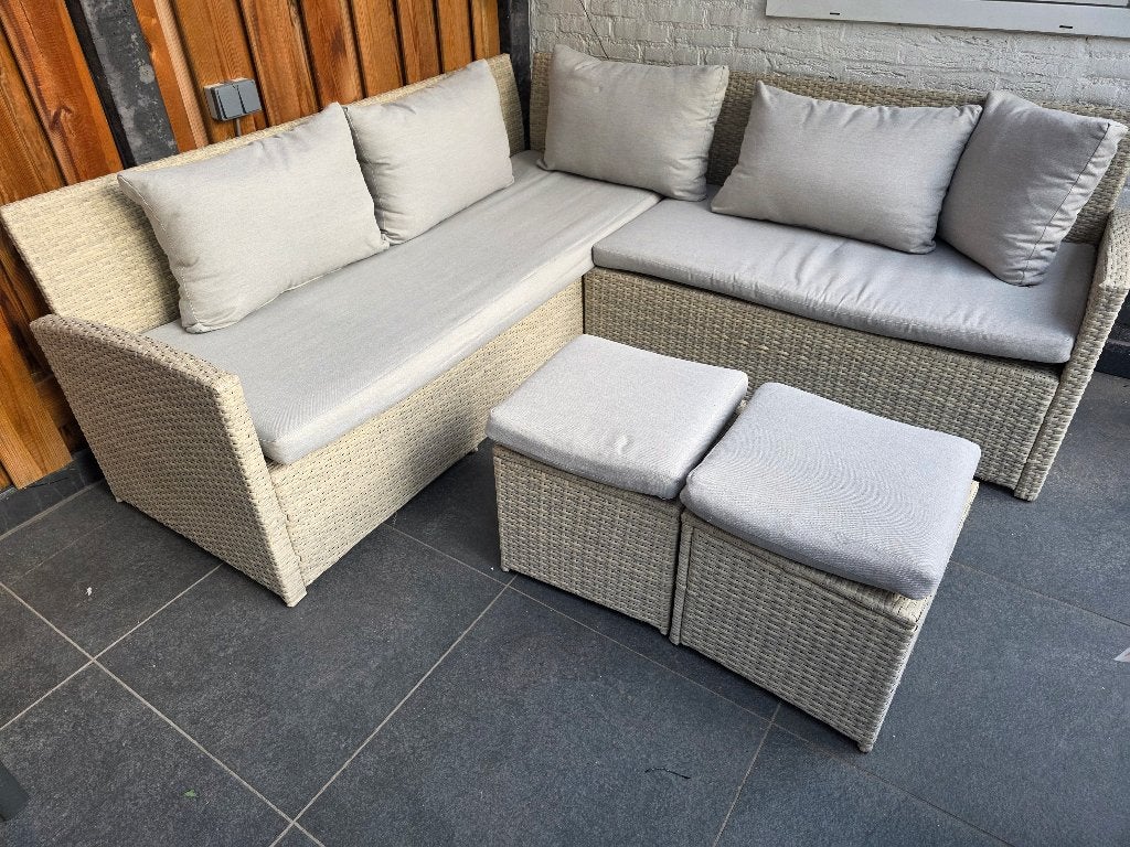 Tuinset lounge, Tuin en Terras, Ophalen, 5 zitplaatsen, Gebruikt, Bank