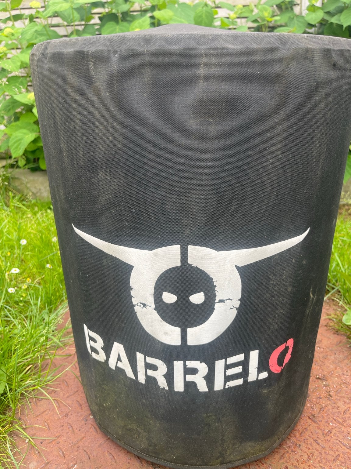 BarrelQ BBQ en vuurkorf met hoes, Ophalen, Gebruikt