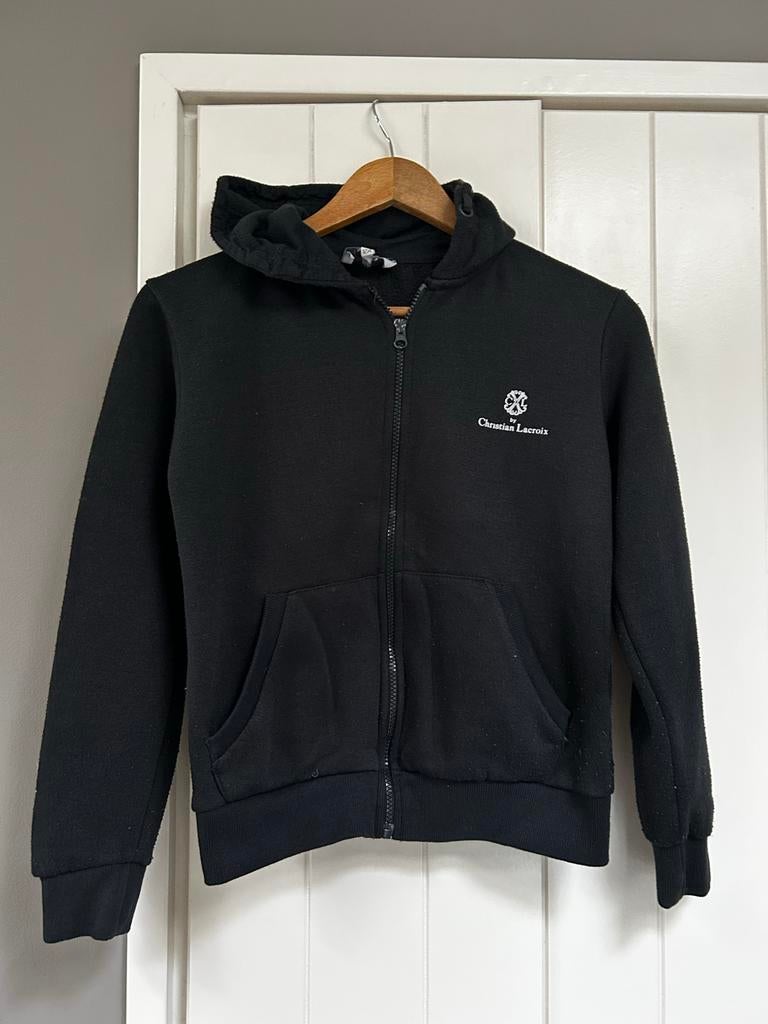 Zwarte hoodie vest Christian Lacroix maat 140, Ophalen of Verzenden, Gebruikt, Jongen of Meisje, Trui of Vest