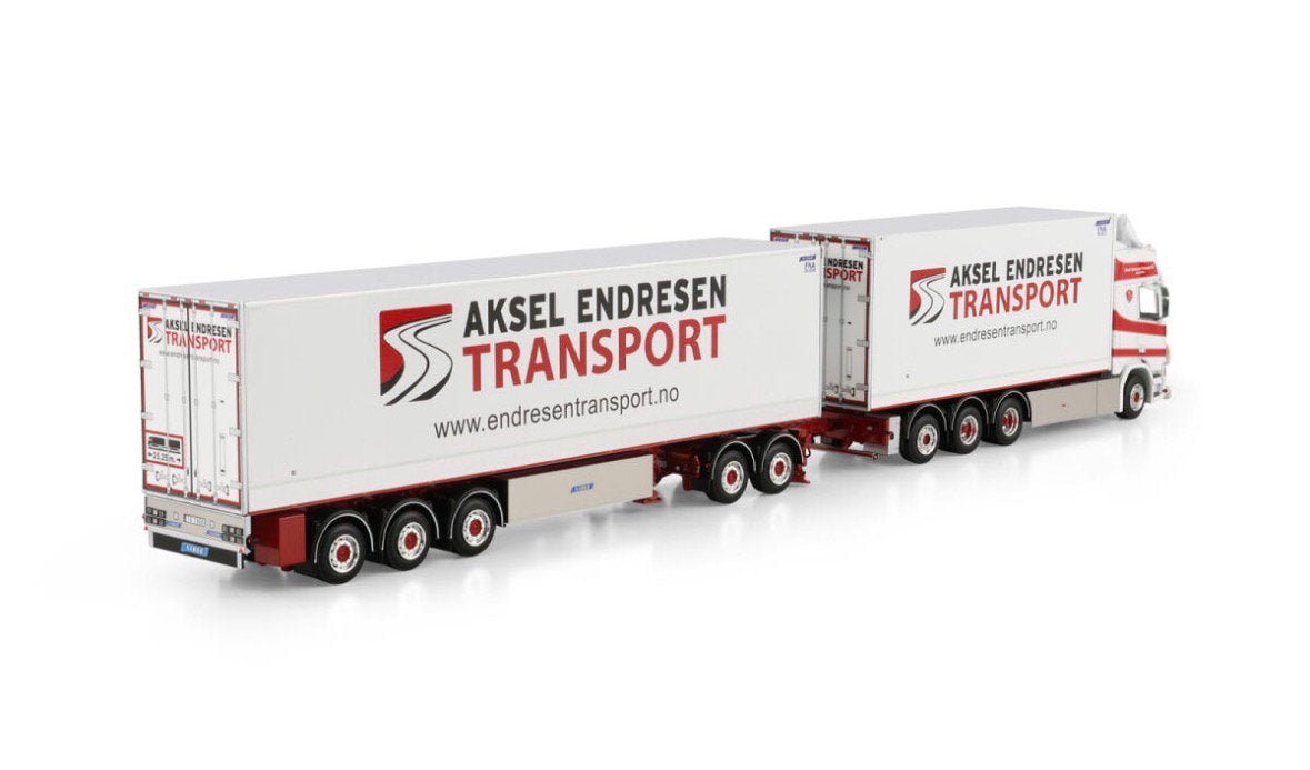 WSI SCANIA R Highline + dolly + koelaanhanger AKSEL ENDRESEN, ., Nieuw, Ophalen of Verzenden, .