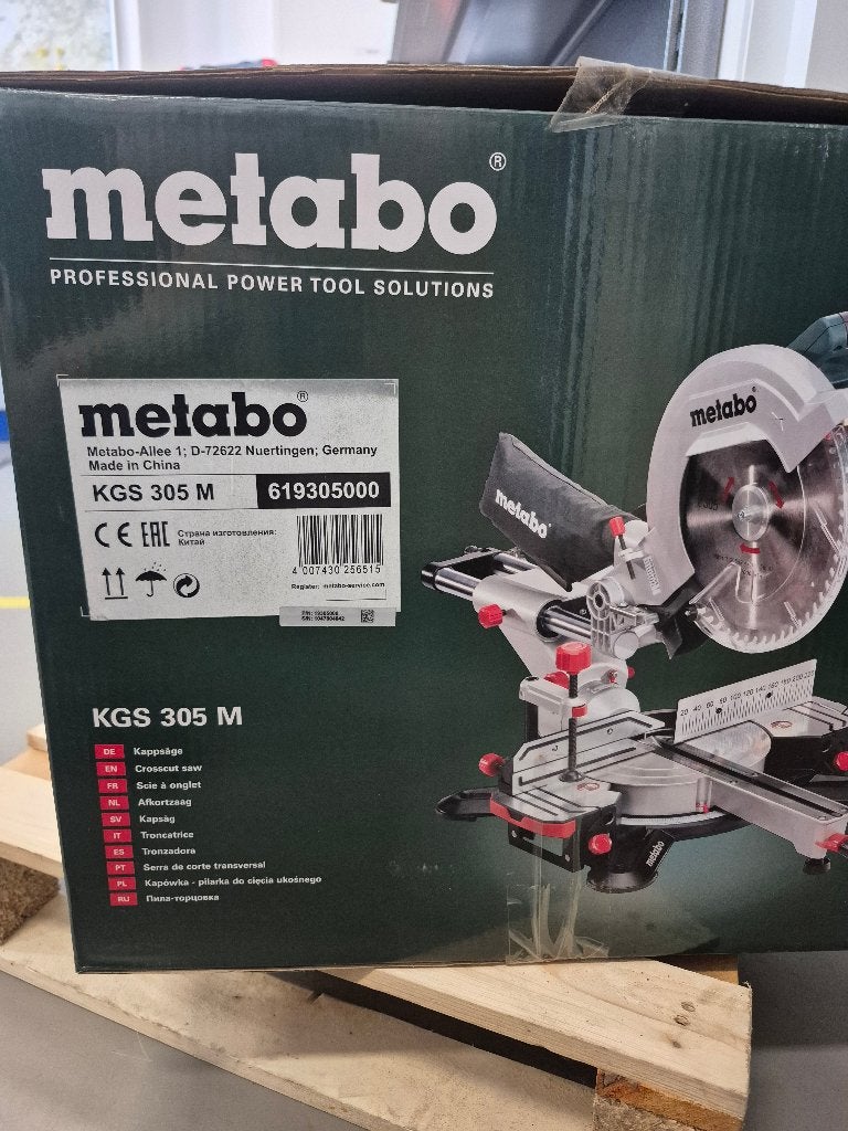 Metabo KGS 305 M, Doe-het-zelf en Verbouw, Gereedschap | Zaagmachines, Nieuw, Ophalen of Verzenden, Afkortzaag, 30 tot 70 mm