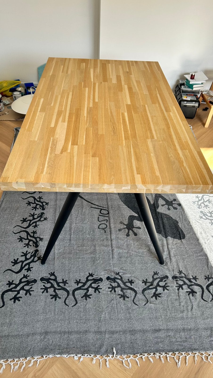 Eettafel van het merk Woood 160x90x5 cm, Ophalen, 50 tot 100 cm, Zo goed als nieuw, 150 tot 200 cm