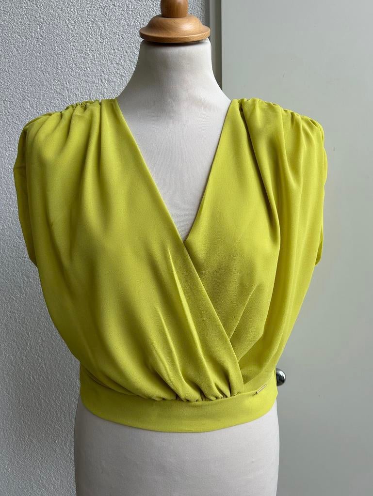 DENNY ROSE top met schoudervulling lime mt 40 en 42, Kleding | Dames, Italie, -, Verzenden, Nieuw