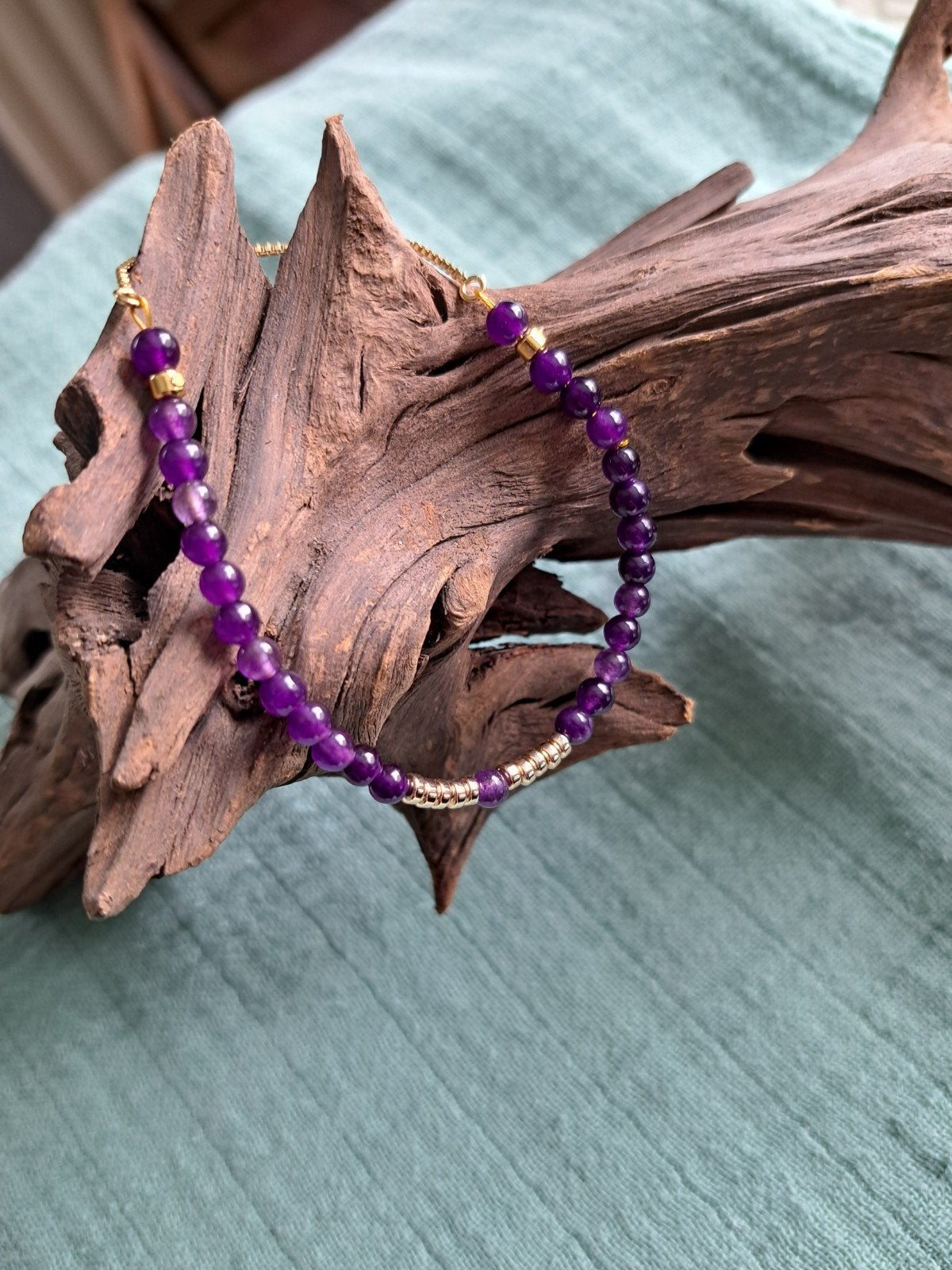 Amethist armbanden, Sieraden, Tassen en Uiterlijk, Armbanden, Overige materialen, Paars, Nieuw, Ophalen of Verzenden