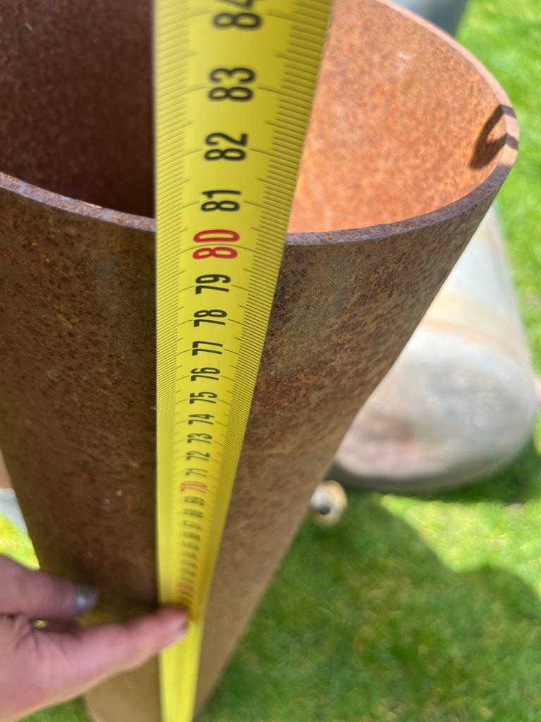 Metalen buis - 80 cm lang, 17,5 cm diameter, Doe-het-zelf en Verbouw, Metalen, Ophalen, Gebruikt