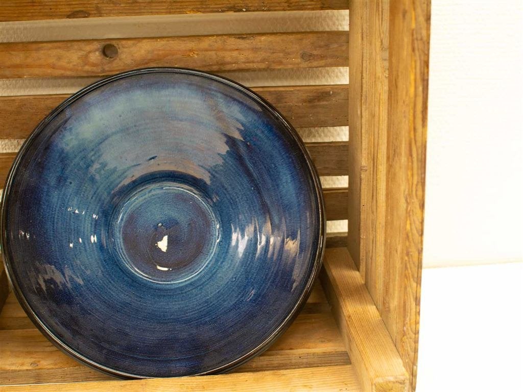 Blauwe schaal 30536, Ophalen of Verzenden, Gebruikt, Aardewerk, Bord(en)