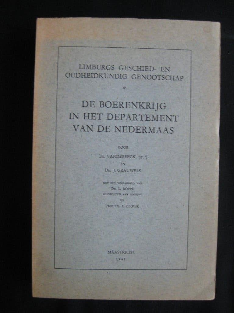 De boerenkrijg in het departement van de Nedermaas., Boeken, Ophalen of Verzenden, Gelezen
