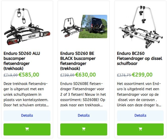 Fietsdragers op dissel Enduro Fiamma Thule hier te koop, Ophalen of Verzenden, Nieuw
