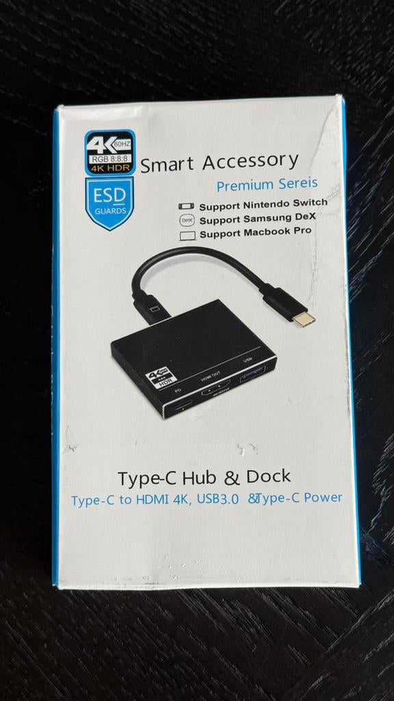 HUB USB C naar HDMI USB A en USB C ADAPTER 4K 60HZ, Ophalen of Verzenden, Zo goed als nieuw