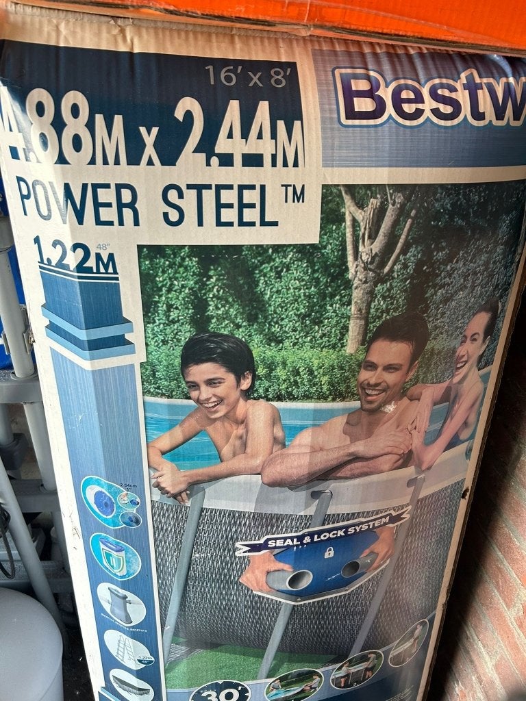 Zwembad, Tuin en Terras, Gebruikt, 200 tot 300 cm, Rechthoekig, Ophalen