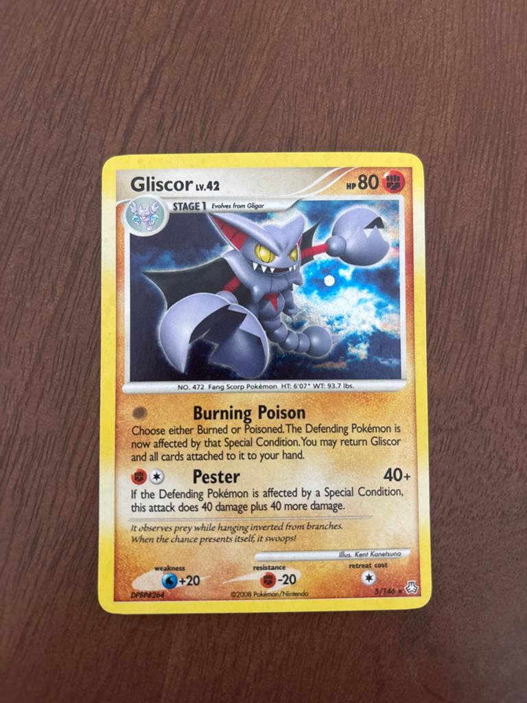 Gliscor Lv.42 Pokémon Kaart - DP Great Encounters 3/146, Ophalen of Verzenden, Gebruikt, Losse kaart