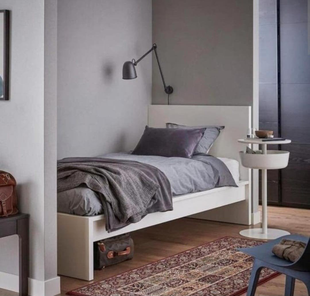 IKEA MALM Eenpersoonsbed, wit, 90x200 cm, Ophalen, 90 cm, Eenpersoons, Wit