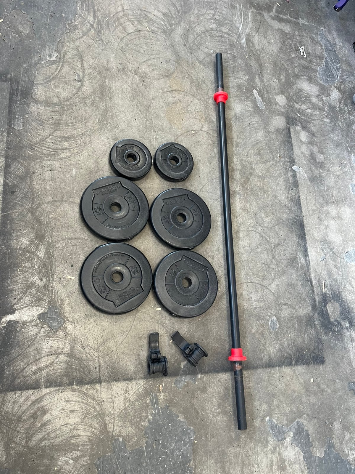 Les mills bodypump set halter met schijven, Sport en Fitness, Gebruikt, Body pump, Les mills, Halterset