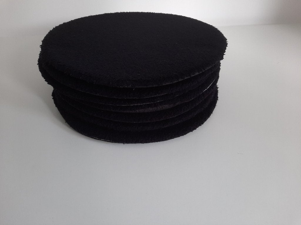 7 x zwart zitkussen rond doorsnede 32 cm dikte 1 cm, Zwart, Rond, Ophalen of Verzenden, Zo goed als nieuw