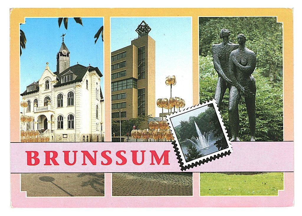 38594	Brunssum	Lb mooie zegel 	Rotterdam, Ruïne  Zuiderkerk, Ophalen of Verzenden, 1980 tot heden, Gelopen, Limburg